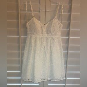 Lilly Pulitzer White Lace Cotton Lined Mini Dress. Excellent Condition like NEW